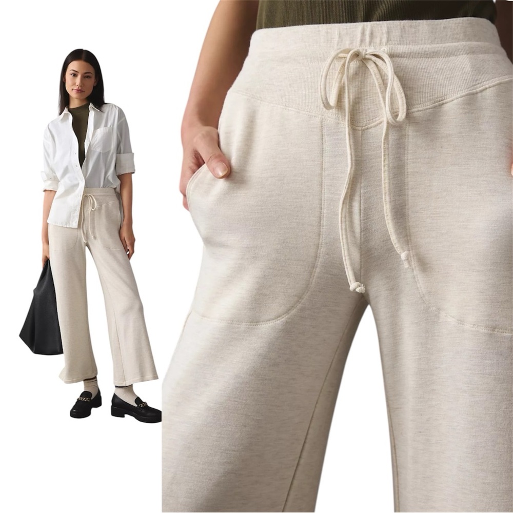 Daily Practice | Anthropologie | Wide Leg Lounge Pants Drawstring Comfy Casual